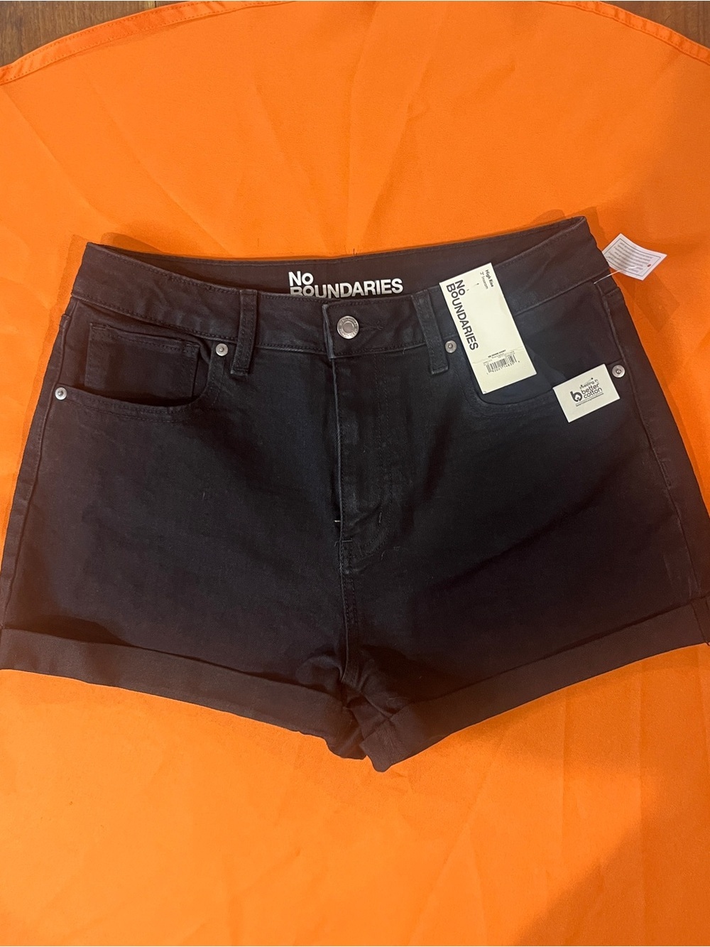 No Boundaries Black Denim Jean Shorts - Picture 4 of 10